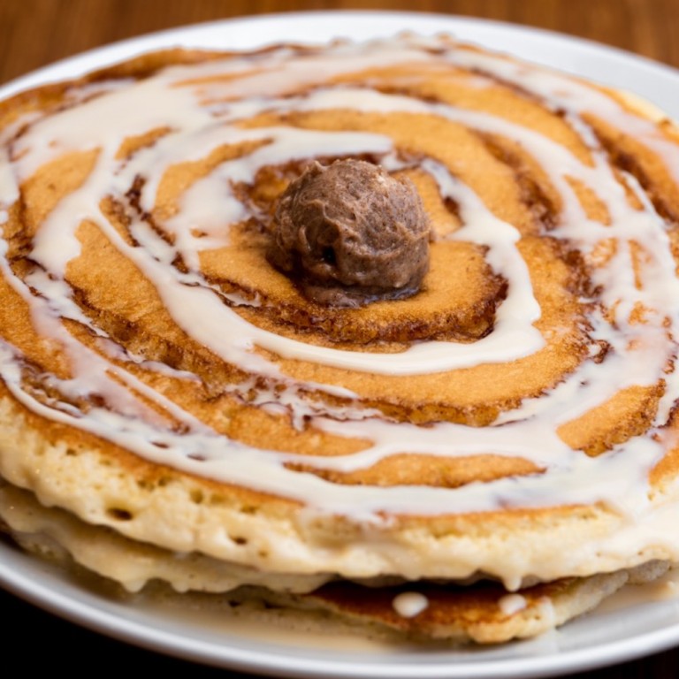 Order Cinnamon Roll Pancakes food online from Sunny Street Cafe store, Columbus on bringmethat.com