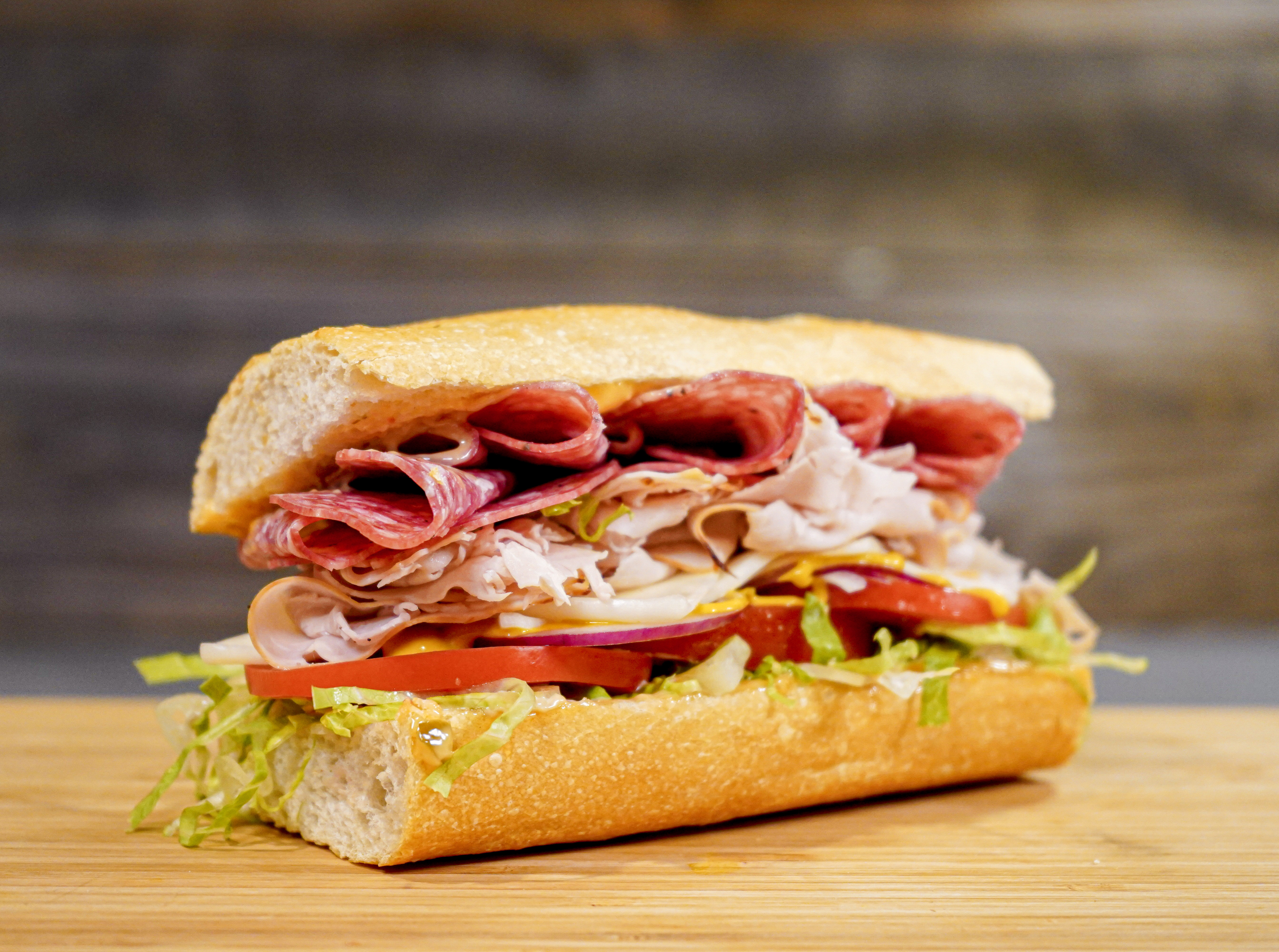 Order Turkey and Dry Salami Sandwich food online from Sourdough & Co store, Roseville on bringmethat.com