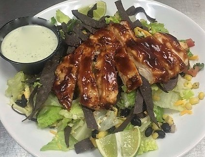 Order BBQ Chicken Salad food online from Georgio Chicago Pizza & Pub store, Crystal Lake on bringmethat.com