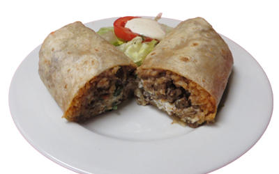 Order Burrito Plate food online from 7 Mares Seafood store, San Juan on bringmethat.com