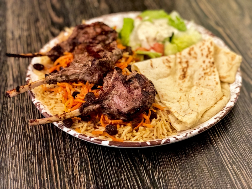 Order Lamb Chops  Rice Plate food online from Zaitoon Kitchen store, Latham on bringmethat.com