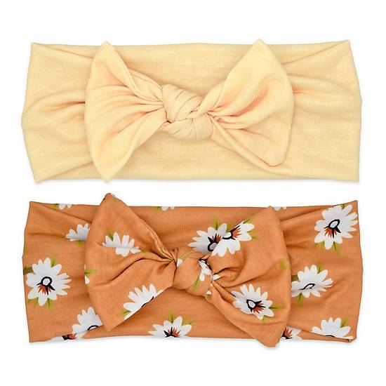 Order Khristie® Size 0-36M 2-Pack Floral Bow Headbands food online from Bed Bath & Beyond store, Lancaster on bringmethat.com
