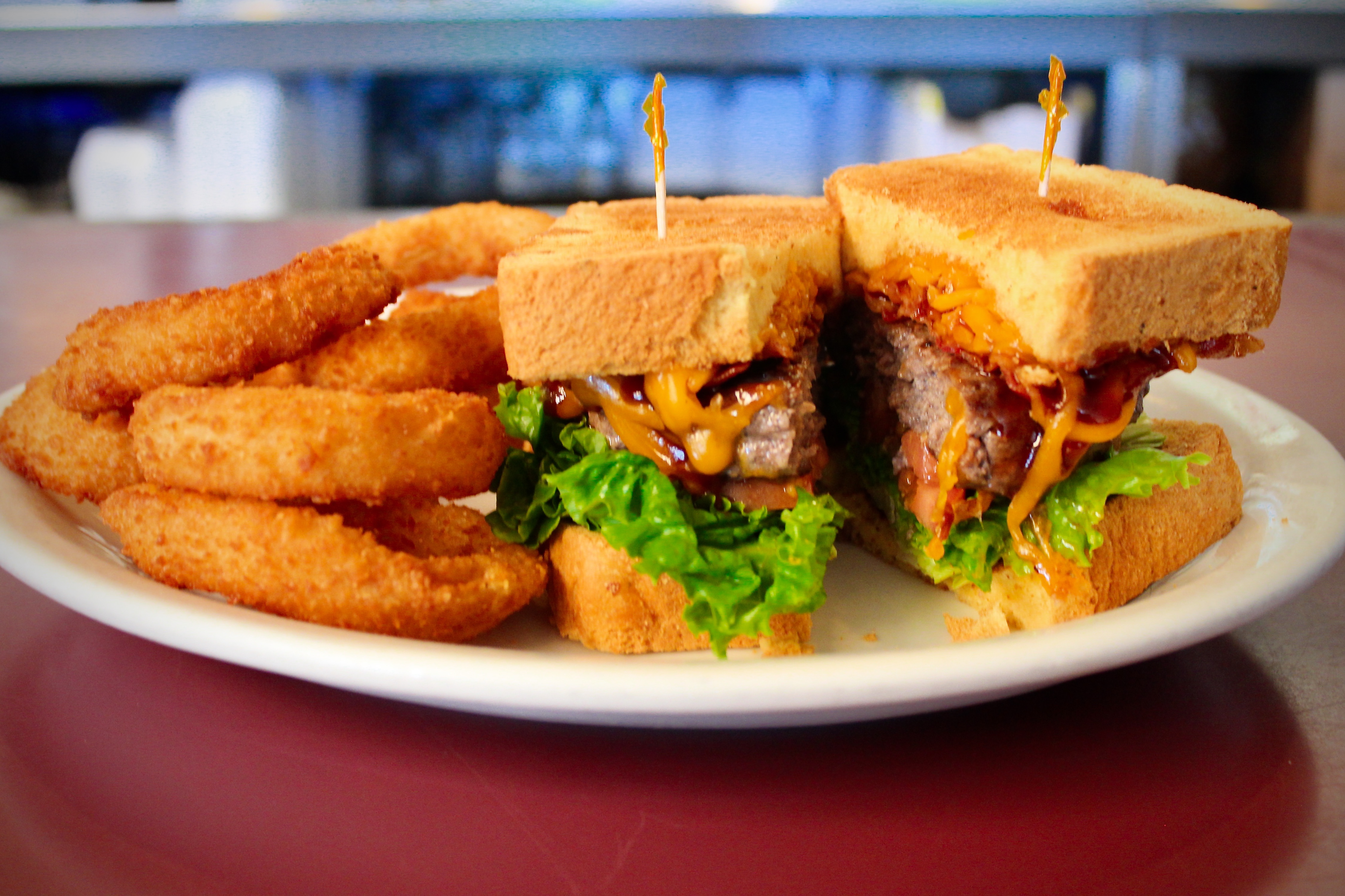 Order BBQ Texas Burger food online from Andys Cafe store, Des Plaines on bringmethat.com