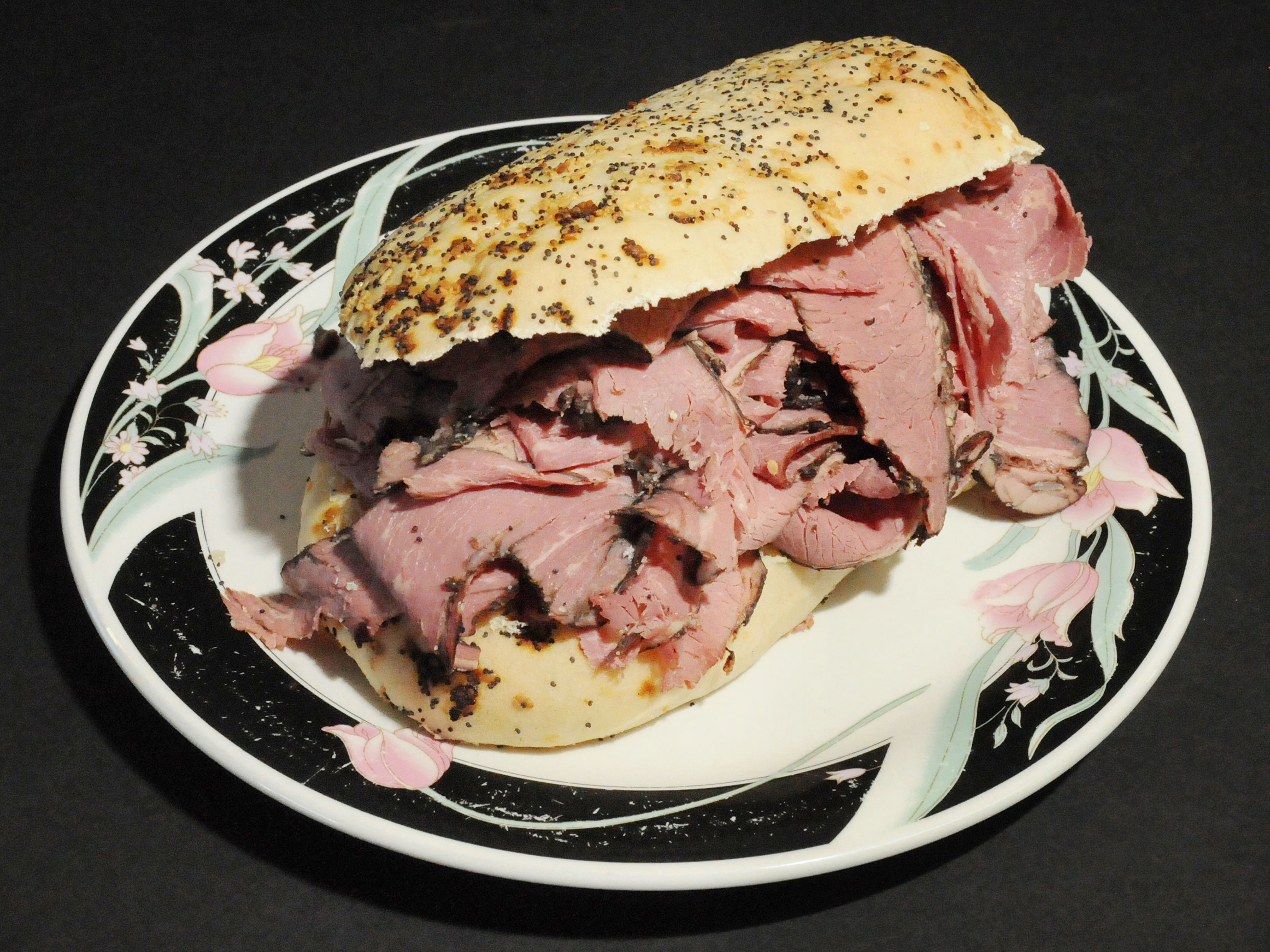 Order Beef Pastrami Deli Sandwich food online from Maccabees Kosher Deli store, Des Moines on bringmethat.com