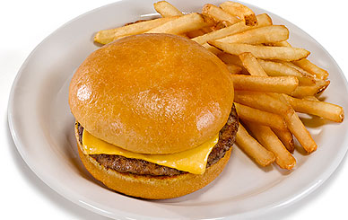 Order Kid's Cheeseburger food online from Perkins Restaurant 3842 store, Grand Forks on bringmethat.com