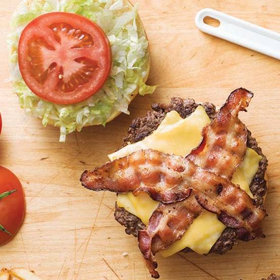 Order Bacon Cheeseburger food online from Wings And Rings store, Milford on bringmethat.com