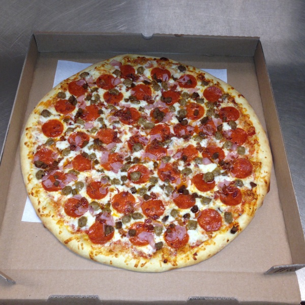 Order Meat Lovers Pizza food online from Blackstone Pizza store, San Marcos on bringmethat.com