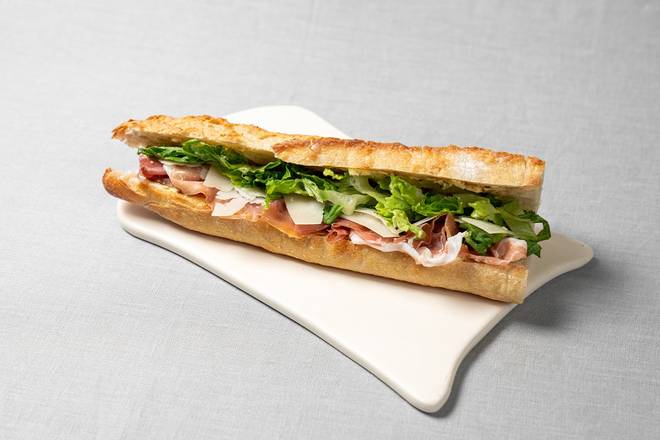 Order Prosciutto Manchego Baguette food online from Le Pain Quotidien store, Greenwich on bringmethat.com