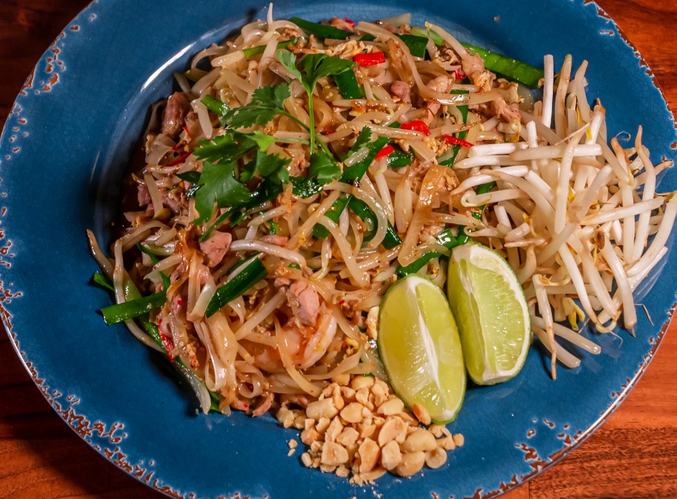 Order Phad Thai Chicken food online from D.Eatery L Il Palco store, Buena Park on bringmethat.com