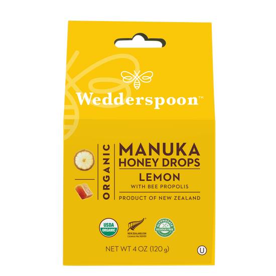 Order Wedderspoon Organic Manuka Honey Drops Lemon (4 oz) food online from Rite Aid store, PITTSBURGH on bringmethat.com