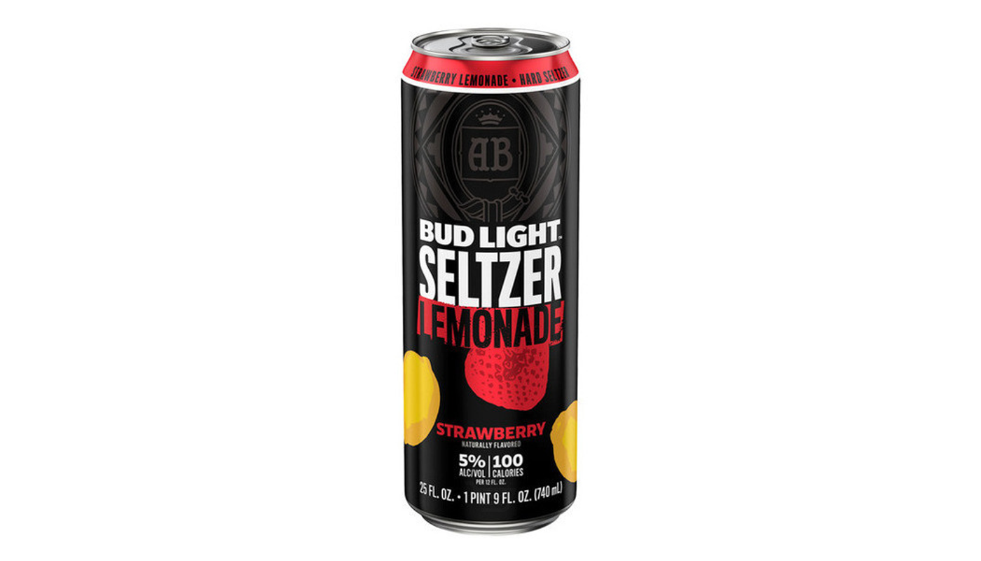 Order Bud Light Seltzer Strawberry Lemonade 25oz Can food online from Liquor Palace store, Burbank on bringmethat.com