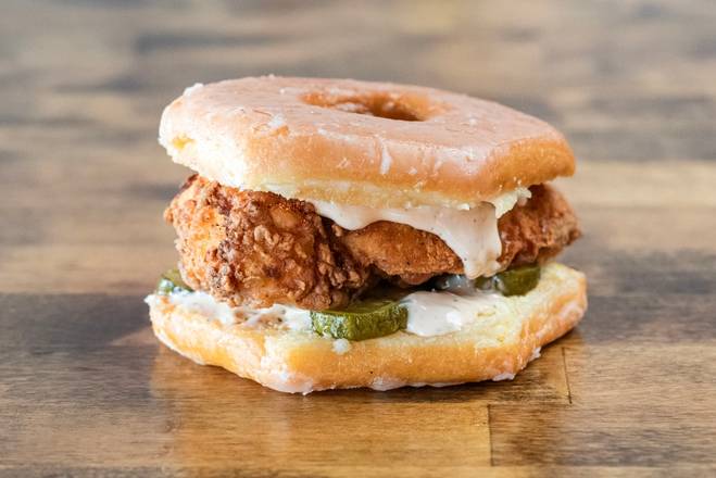 Order Donut Fried Chicken Sandwich food online from Fry The Coop store, Prospect Heights on bringmethat.com