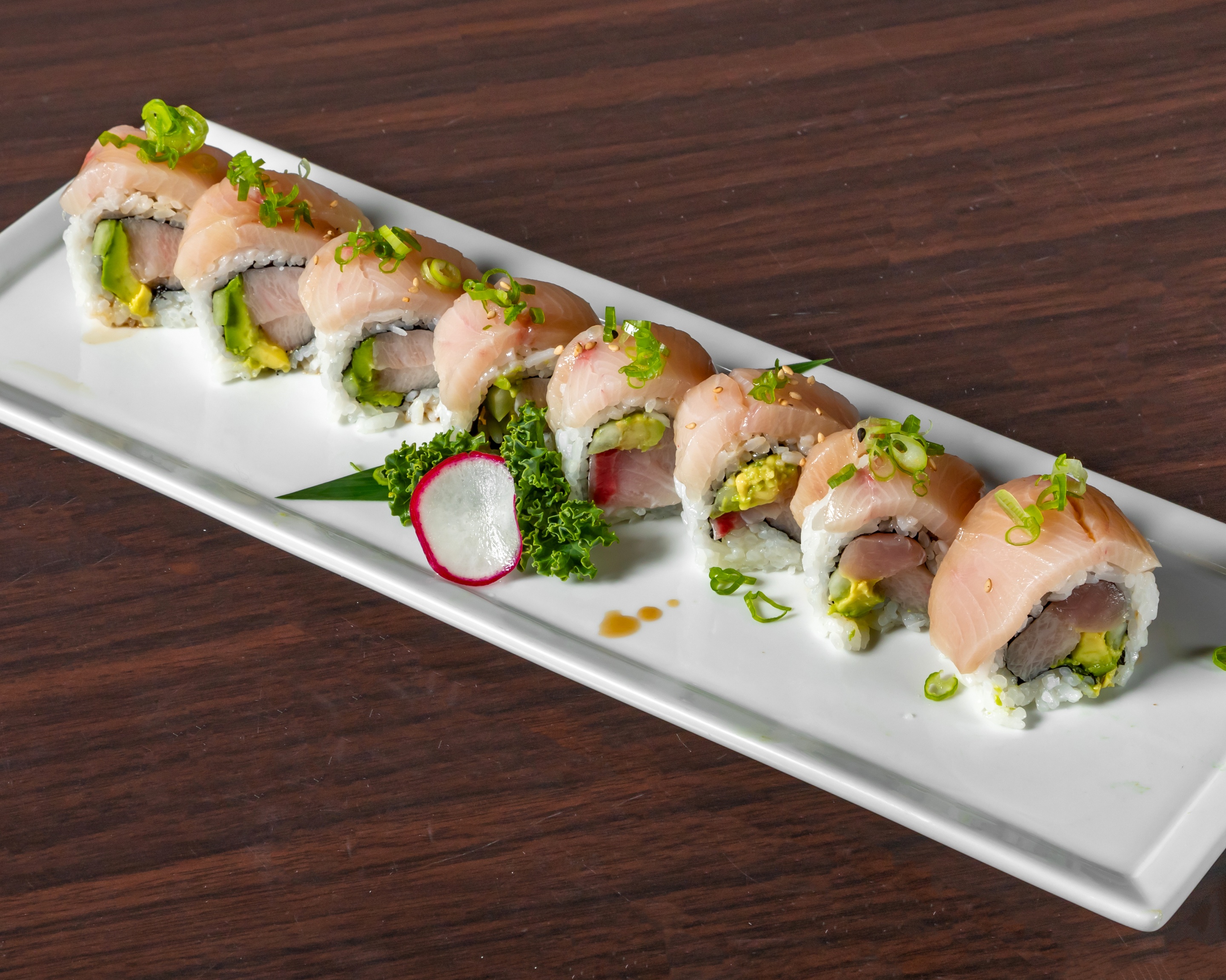 Order Yellowtail Lover Roll food online from Hotto Sushi store, Orange on bringmethat.com
