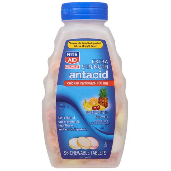 Order Rite Aid Extra Strength Antacid Tropical Fruit Flavors (96 ct) food online from Rite Aid store, HERMITAGE on bringmethat.com