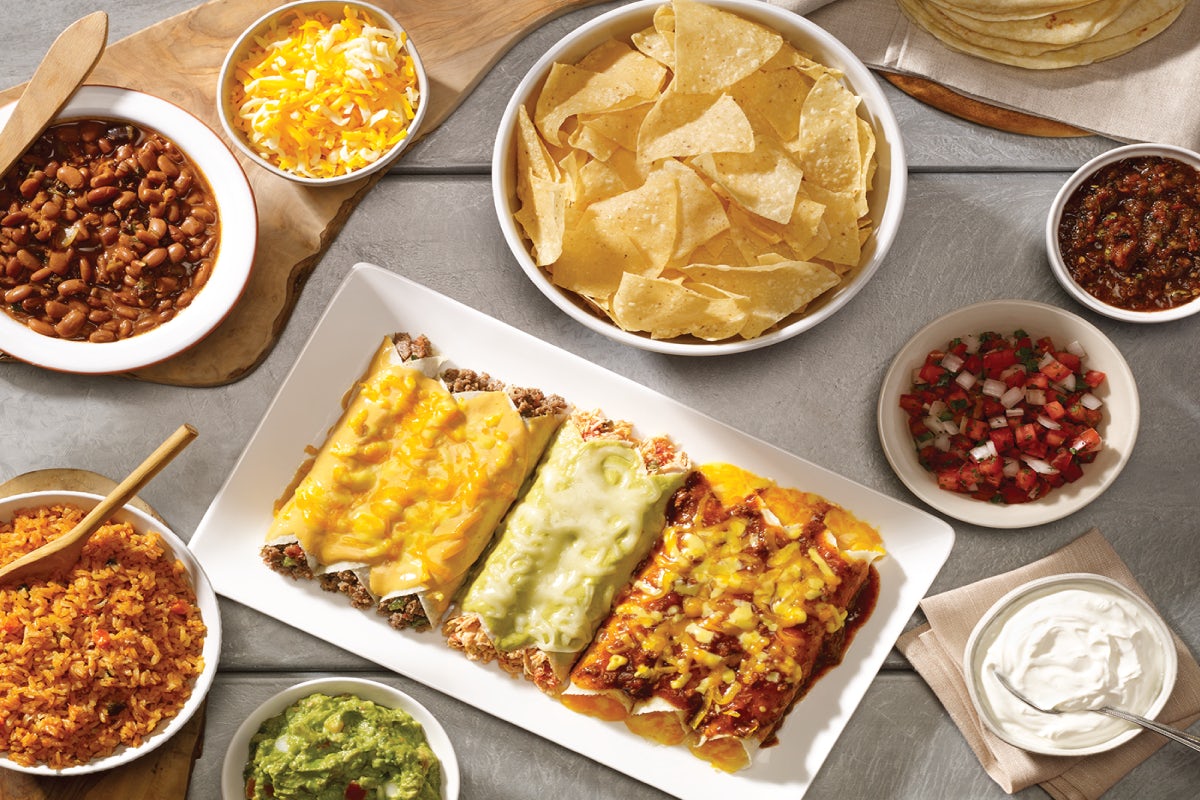 Order Family Enchilada Meal for 4 food online from Hacienda Colorado store, Lakewood on bringmethat.com