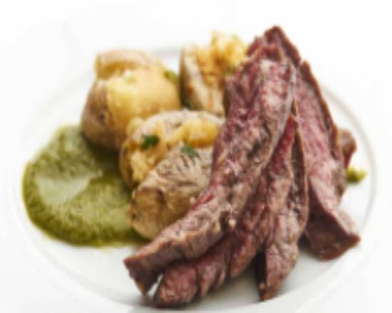 Order Flank Steak with Green Sriracha food online from Chef Choice- Blackhawk store, Chicago on bringmethat.com
