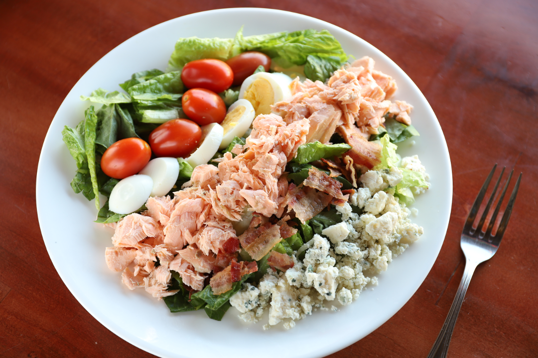 Order Salmon Cobb Salad food online from Wealthy Street Bakery store, Grand Rapids on bringmethat.com
