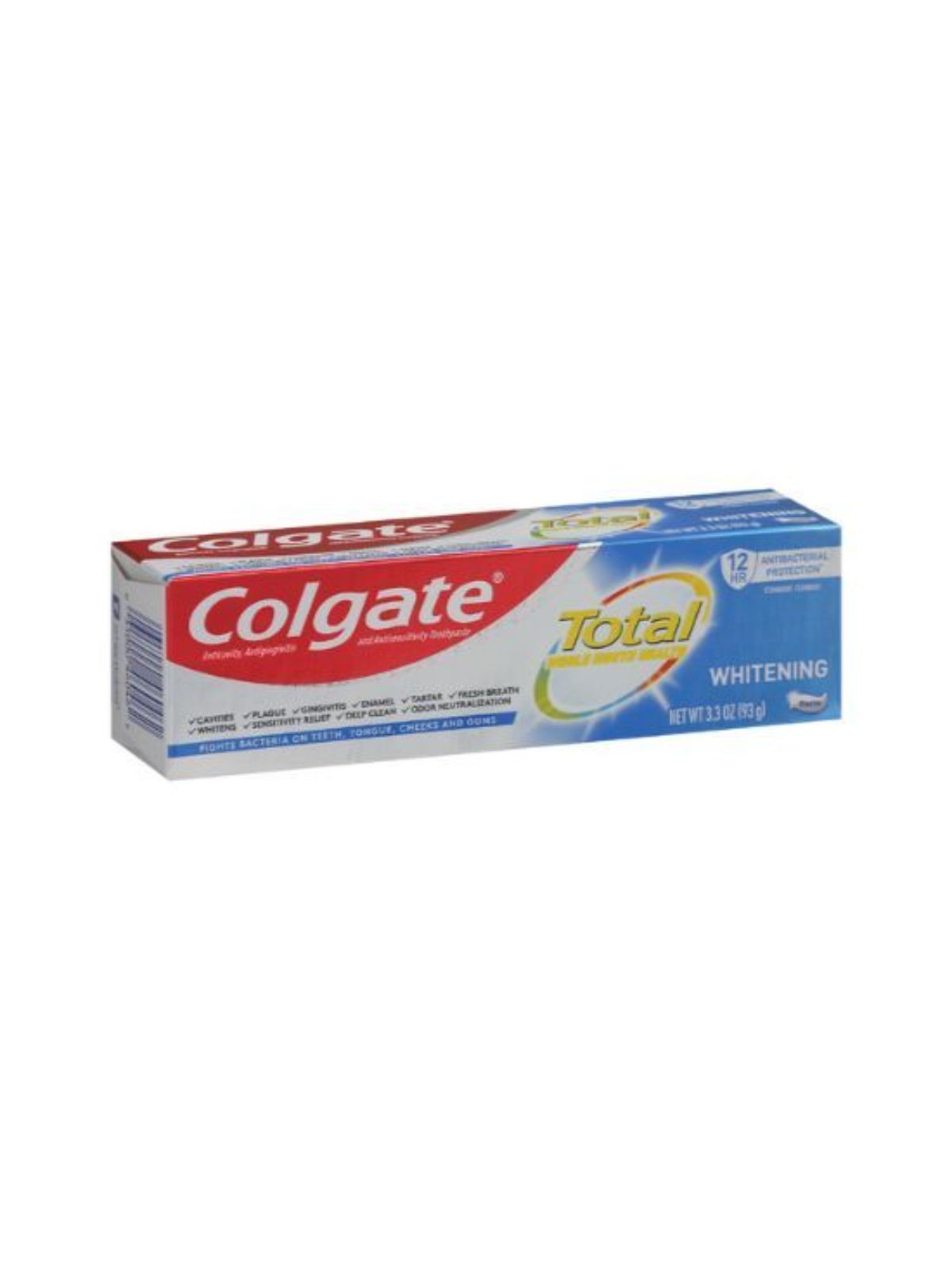 Order Colgate Toothpaste Total Whitening (3.3 oz) food online from Light Speed Market store, Los Angeles on bringmethat.com