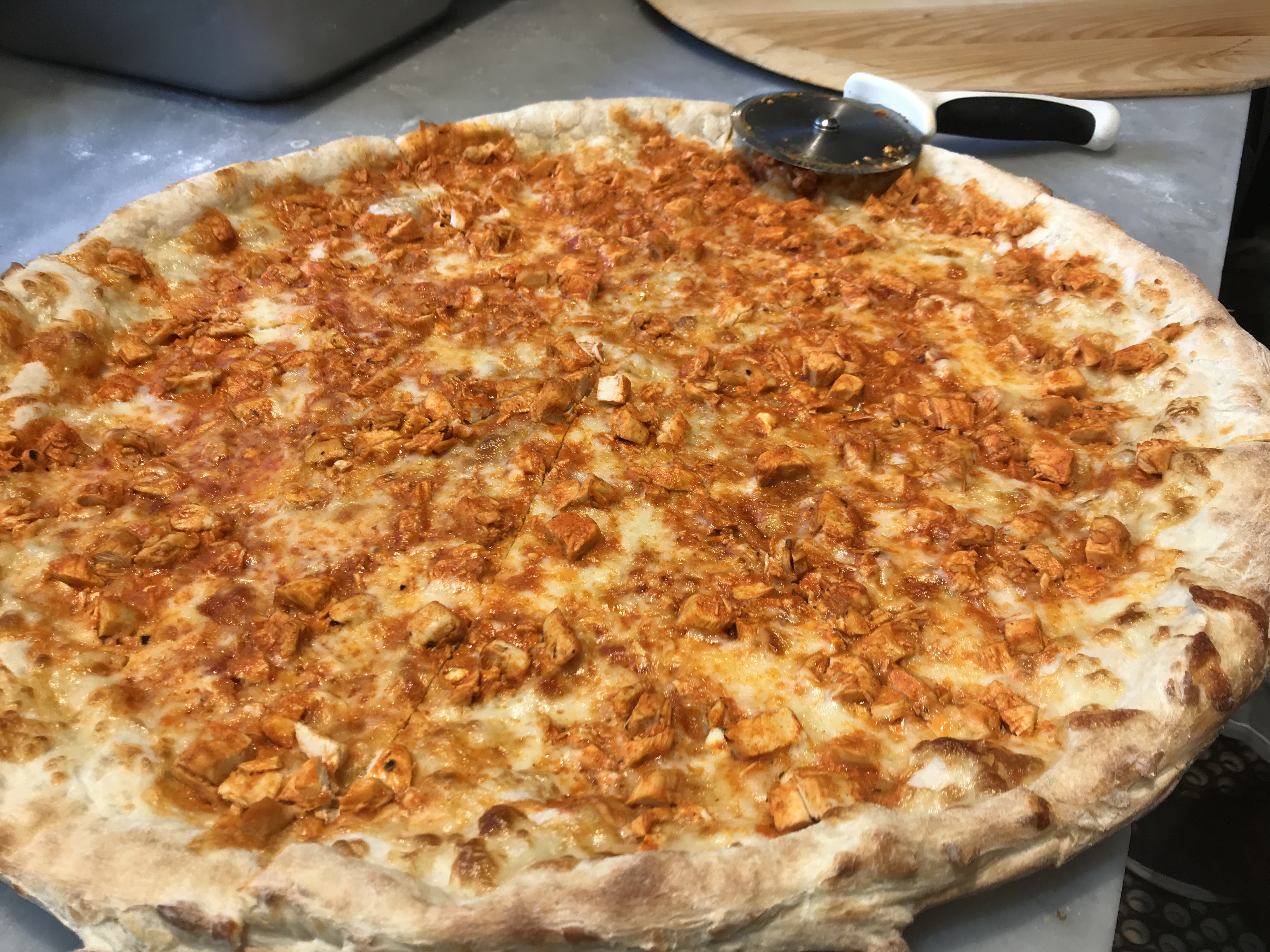 Order 18" Chicken with Buffalo Pizza food online from Joe's pizza store, Philadelphia on bringmethat.com