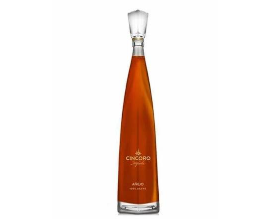 Order Cincoro Tequila anejo, 750ml food online from Babaro Liquor Store store, Peabody on bringmethat.com