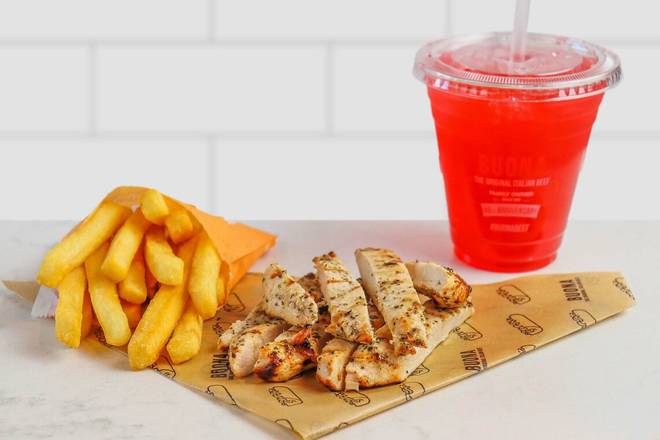 Order Kid's All-Natural Grilled Chicken Tenders food online from Buona store, Chicago on bringmethat.com