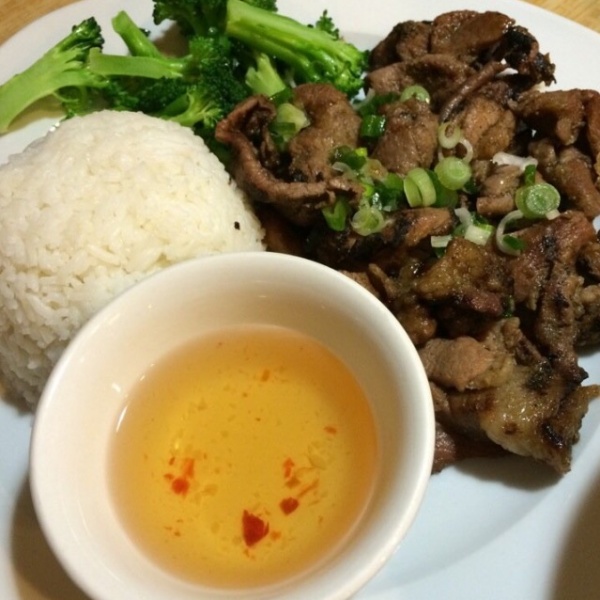 Order Char Grilled Pork Rice Plate food online from Pho Saigon Star store, San Diego on bringmethat.com