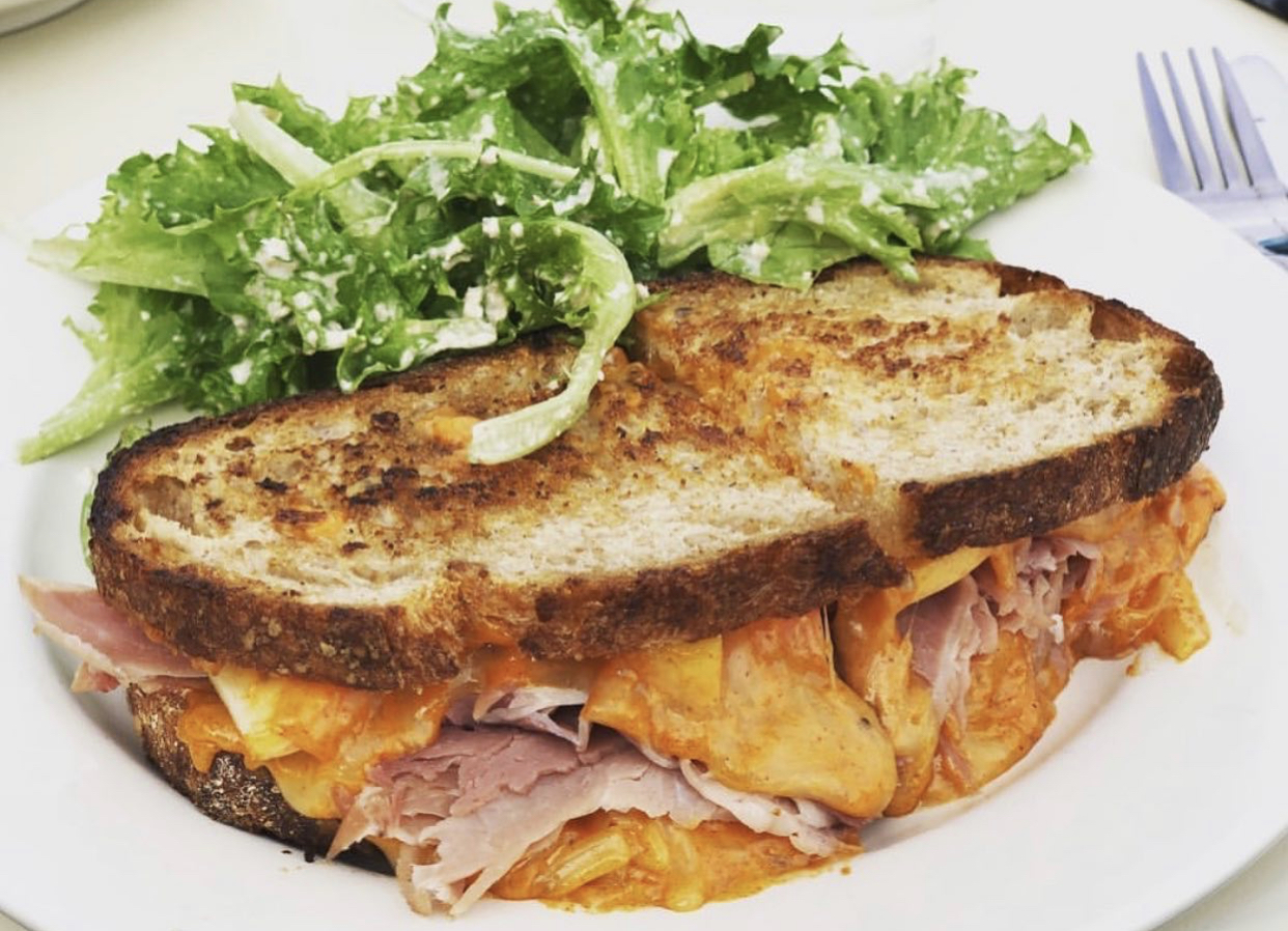 Order Apple and Ham Grilled Cheese Sandwich food online from Commune store, Virginia Beach on bringmethat.com