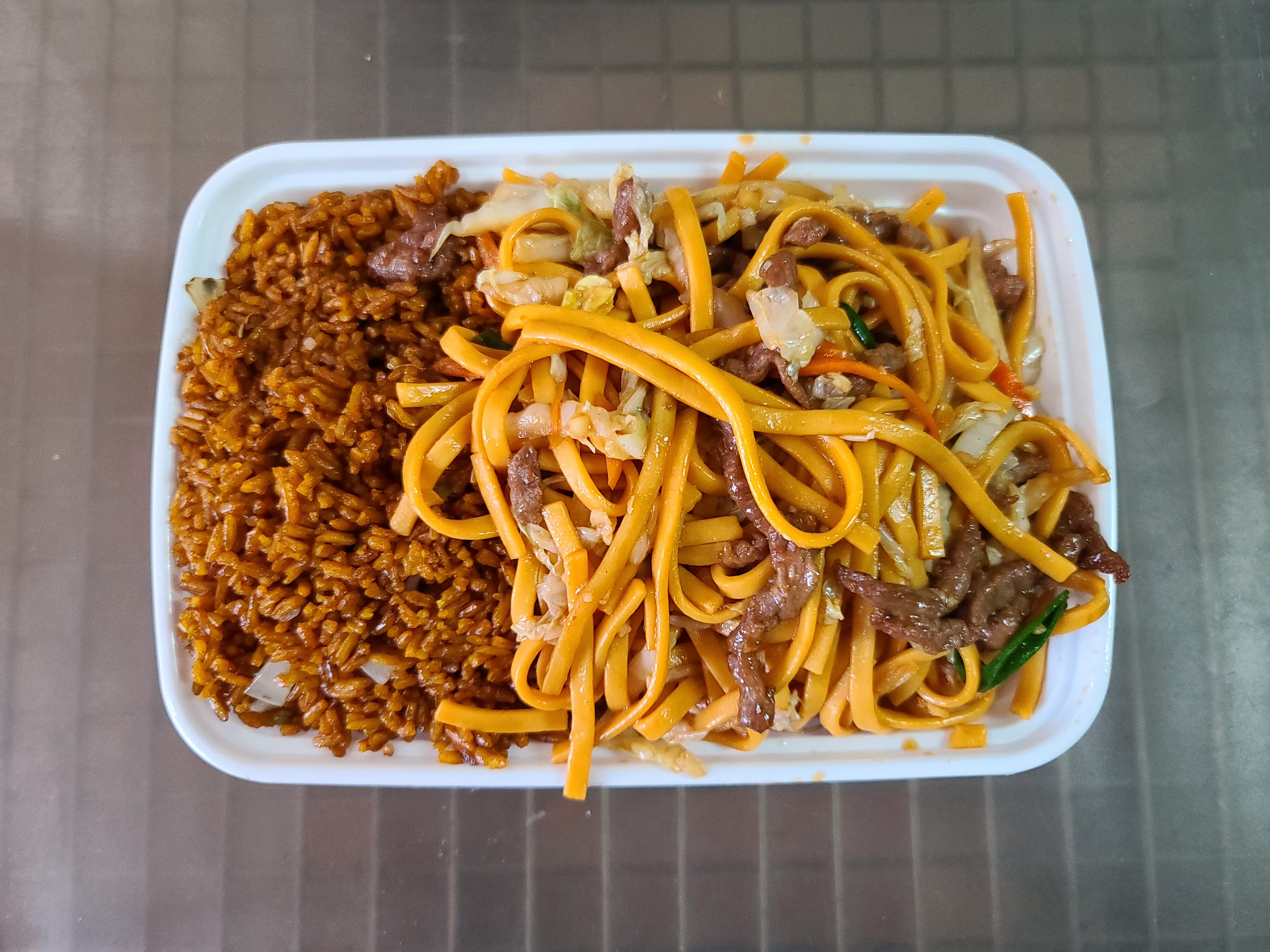 Order C.Beef Lo Mein Combo food online from China King store, Florissant on bringmethat.com