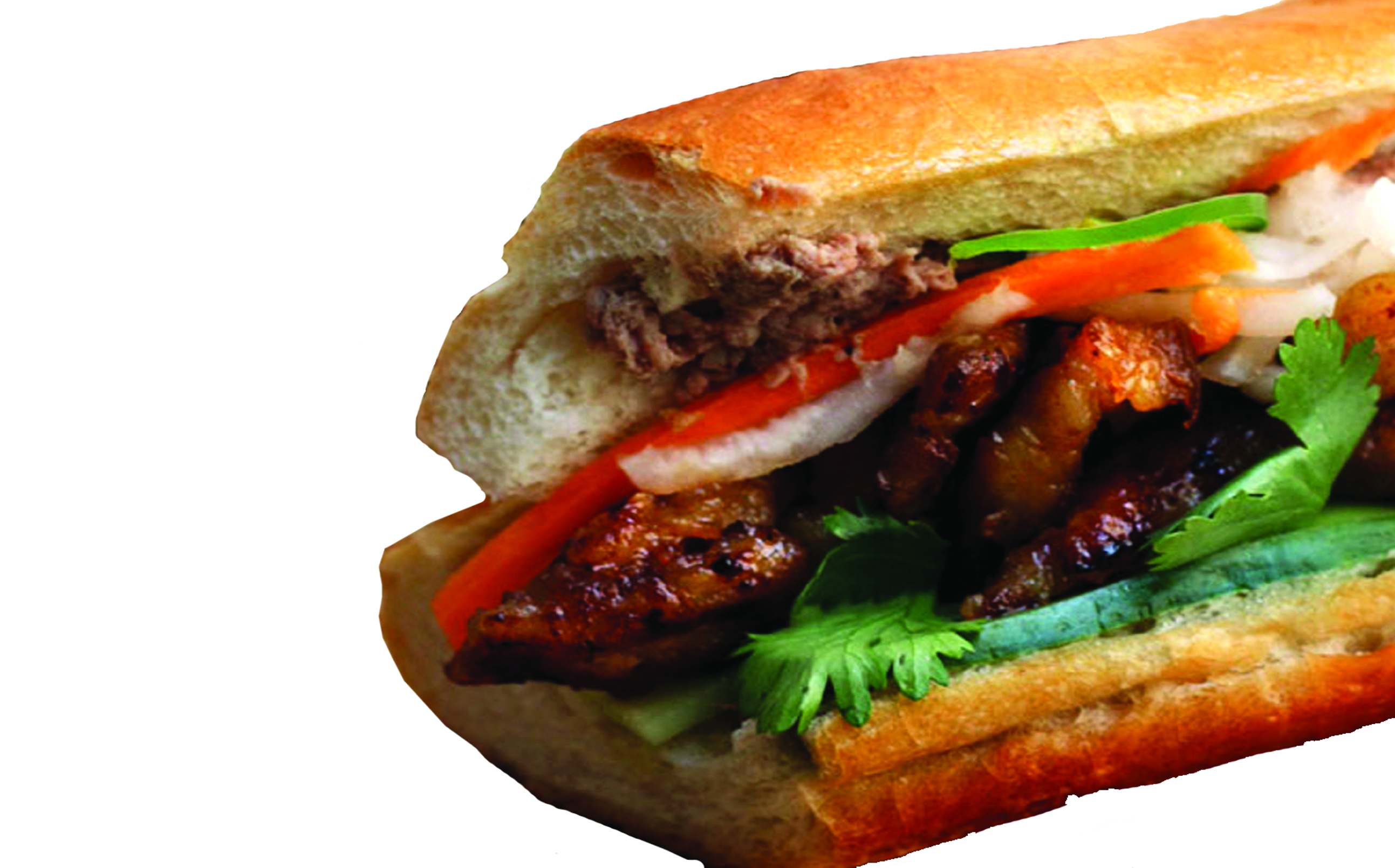 Order Caramelized Pork Sandwich food online from Lees Sandwiches store, Van Nuys on bringmethat.com