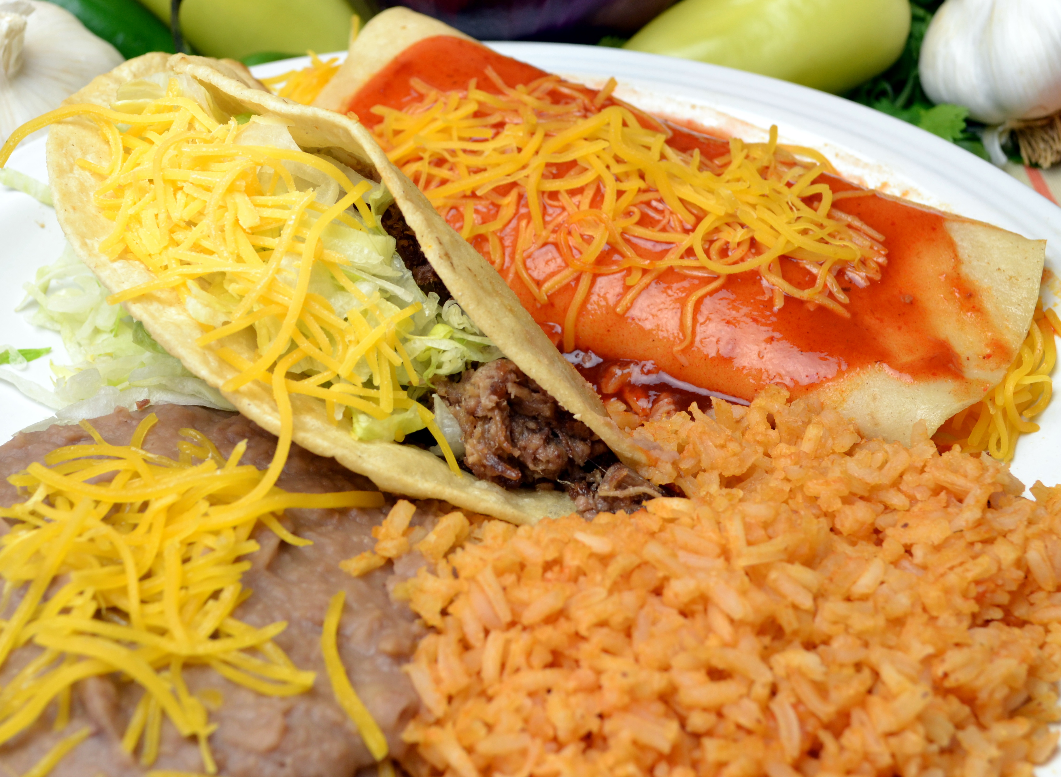 Order 09. Taco and Enchilada food online from Riliberto Fresh Mexican Food store, Flagstaff on bringmethat.com