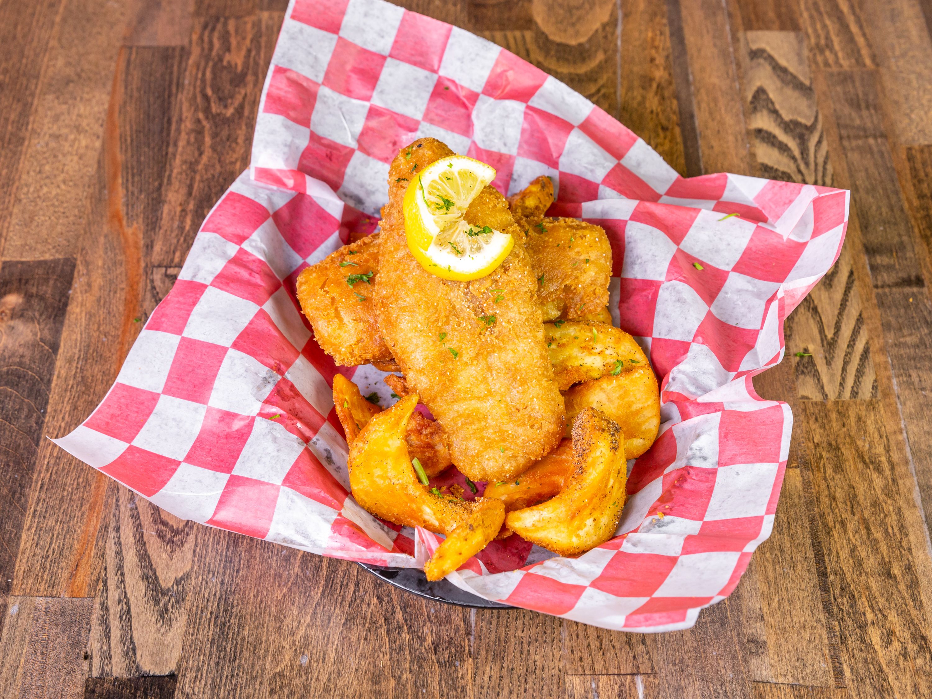 Order Fish & Chips food online from Wing Champ store, Cincinnati on bringmethat.com