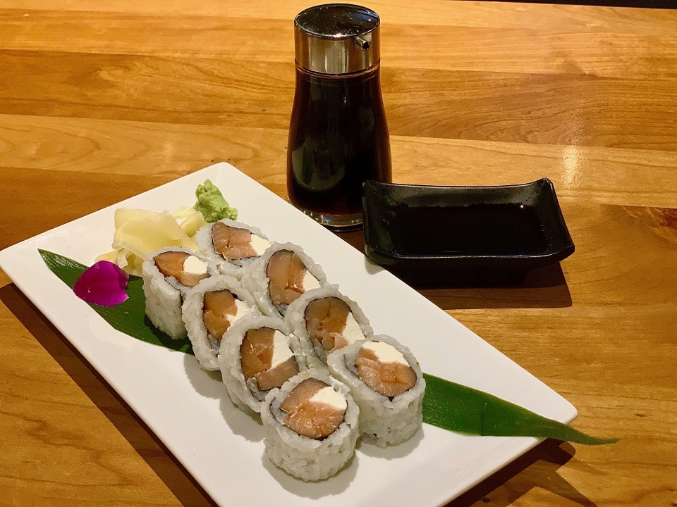 Order Philly Maki food online from Hot Woks Cool Sushi store, Chicago on bringmethat.com