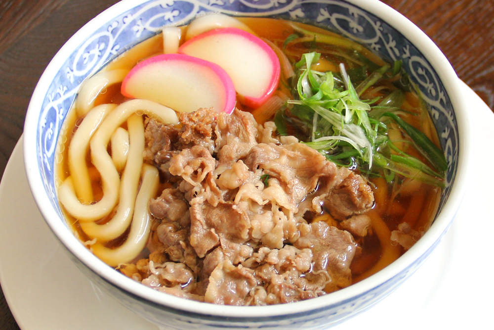 Order Beef Udon food online from Bishamon Japanese Restaurant & Karaoke Lounge store, Covina on bringmethat.com