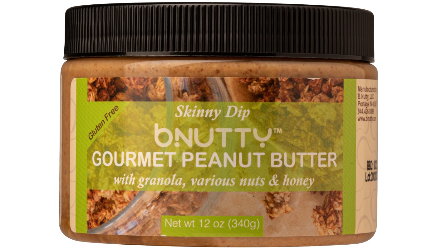Order BNutty Skinny Dip Peanut Butter (12 0z Jar) food online from bNutty Peanut Butter store, San Diego on bringmethat.com