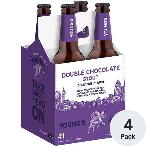 Order Young's Double Chocolate Stout Beer 4 Pack food online from Mirage Wine & Liquor store, Palm Springs on bringmethat.com