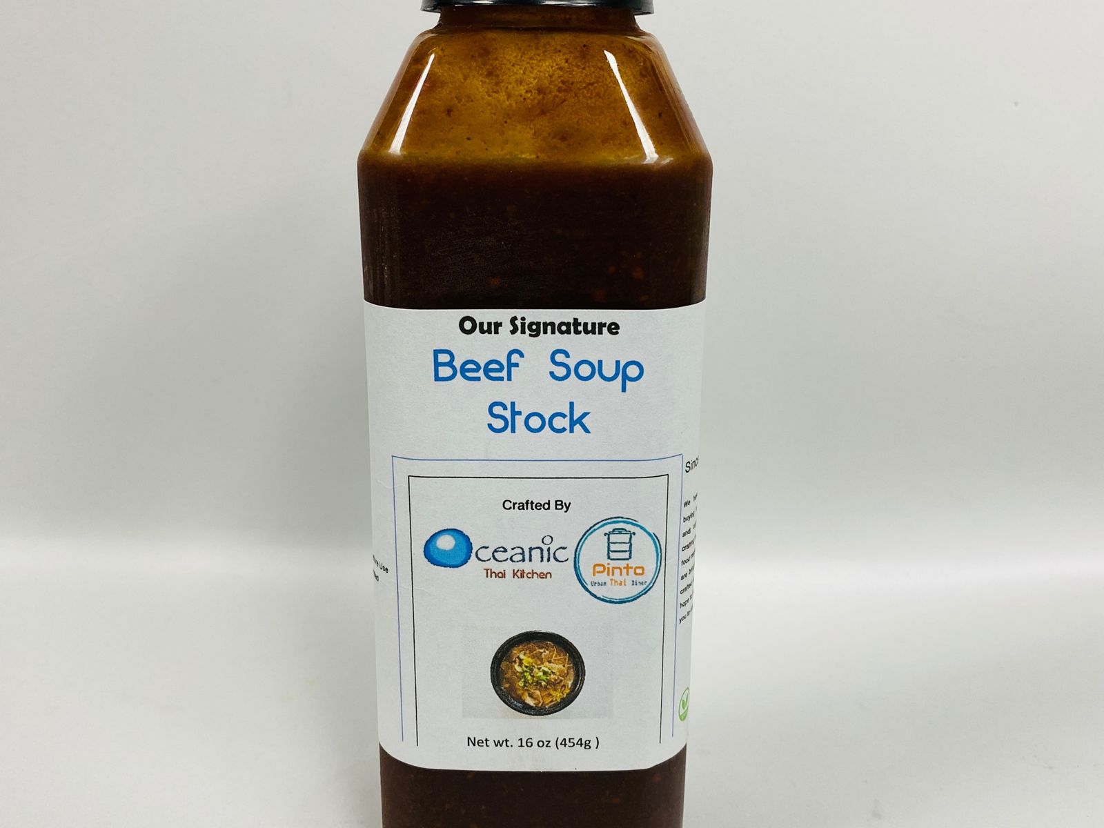 Order Bottled Beef Soup Stock food online from Pinto Urban Thai Diner store, Richardson on bringmethat.com