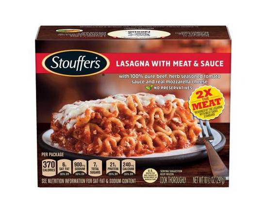 Order Stouffer's Lasagna With Meat Sauce 10.5 oz food online from Rocket store, Littleton on bringmethat.com