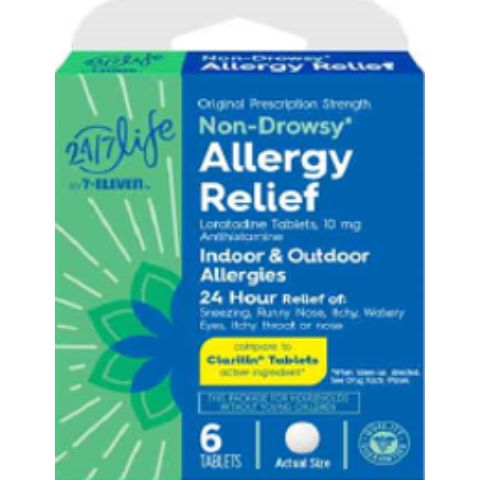 Order 24/7 Life Allergy Relief(Loratadine) 6 Count food online from 7-Eleven store, Chicago on bringmethat.com