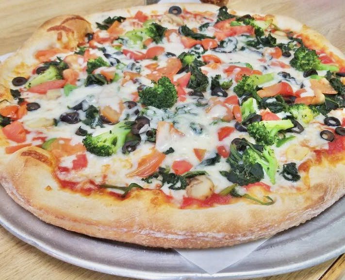 Order Veggie Special Gluten Free Pizza - Personal 10'' food online from Nonna Rosa Pizzeria store, Norristown on bringmethat.com