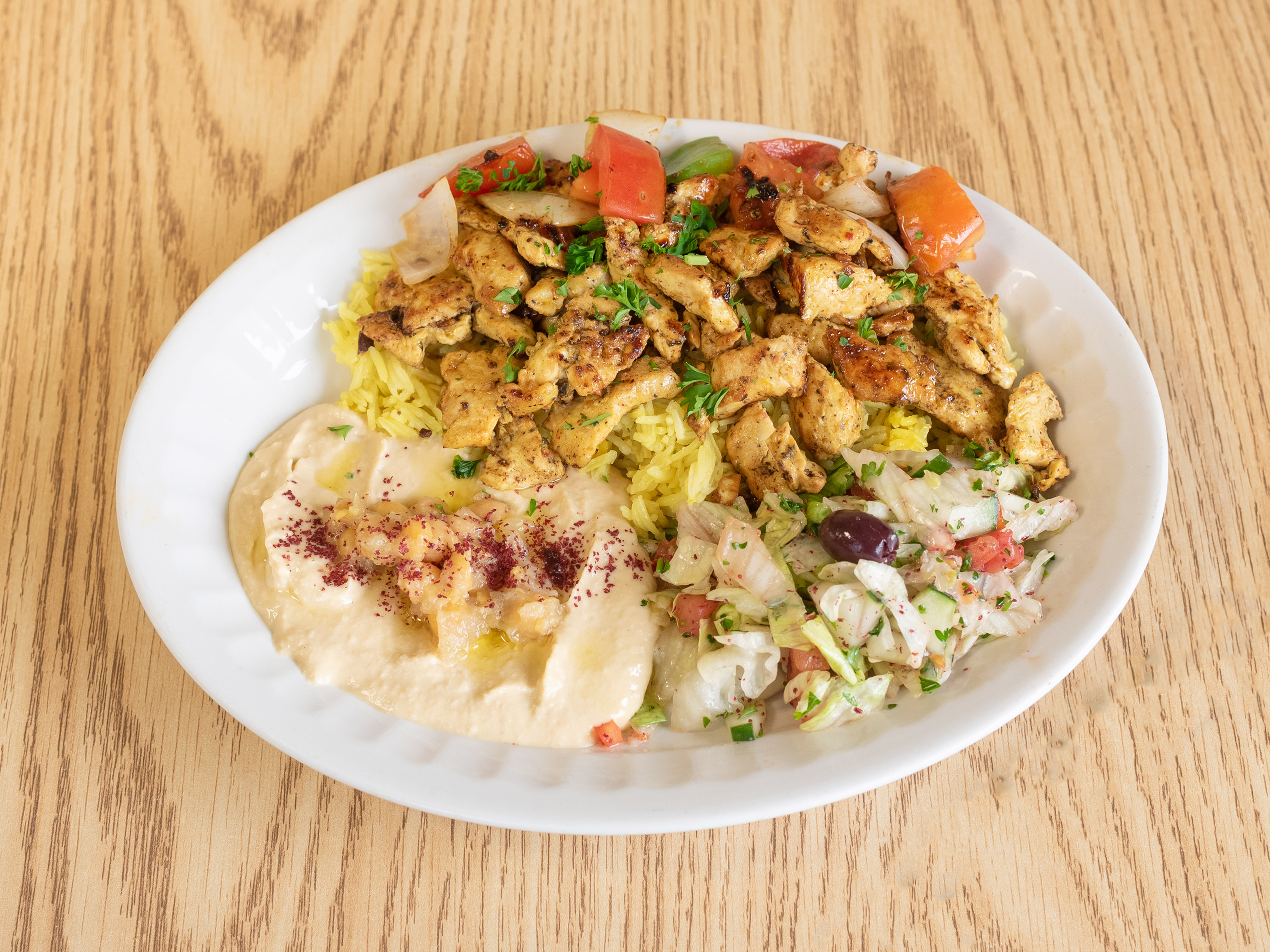 Order Shawarma Chicken plate food online from Queen Sweets & Bakery store, Kansas City on bringmethat.com