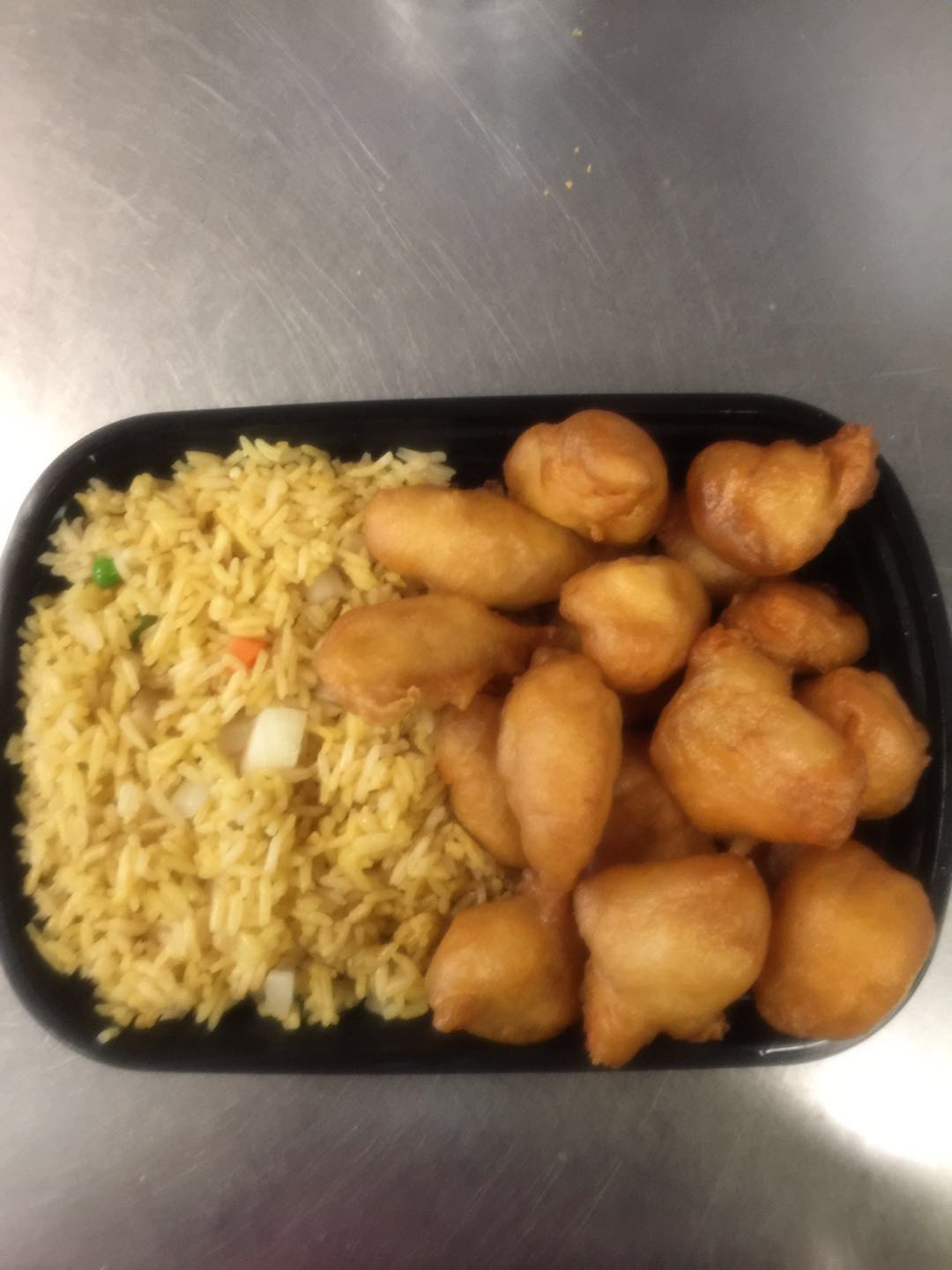 Order C9. Sweet & Sour Chicken Combo Plate food online from Great Wall store, Rock Island on bringmethat.com