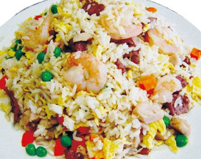 Order 4. Fresh Shrimp Fried Rice food online from Jade Dragon store, Akron on bringmethat.com