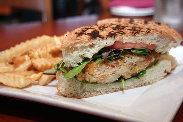 Order Crabcake Sandwich Lunch - Sandwich food online from Lamberti's Tutti Toscani store, Cherry Hill on bringmethat.com