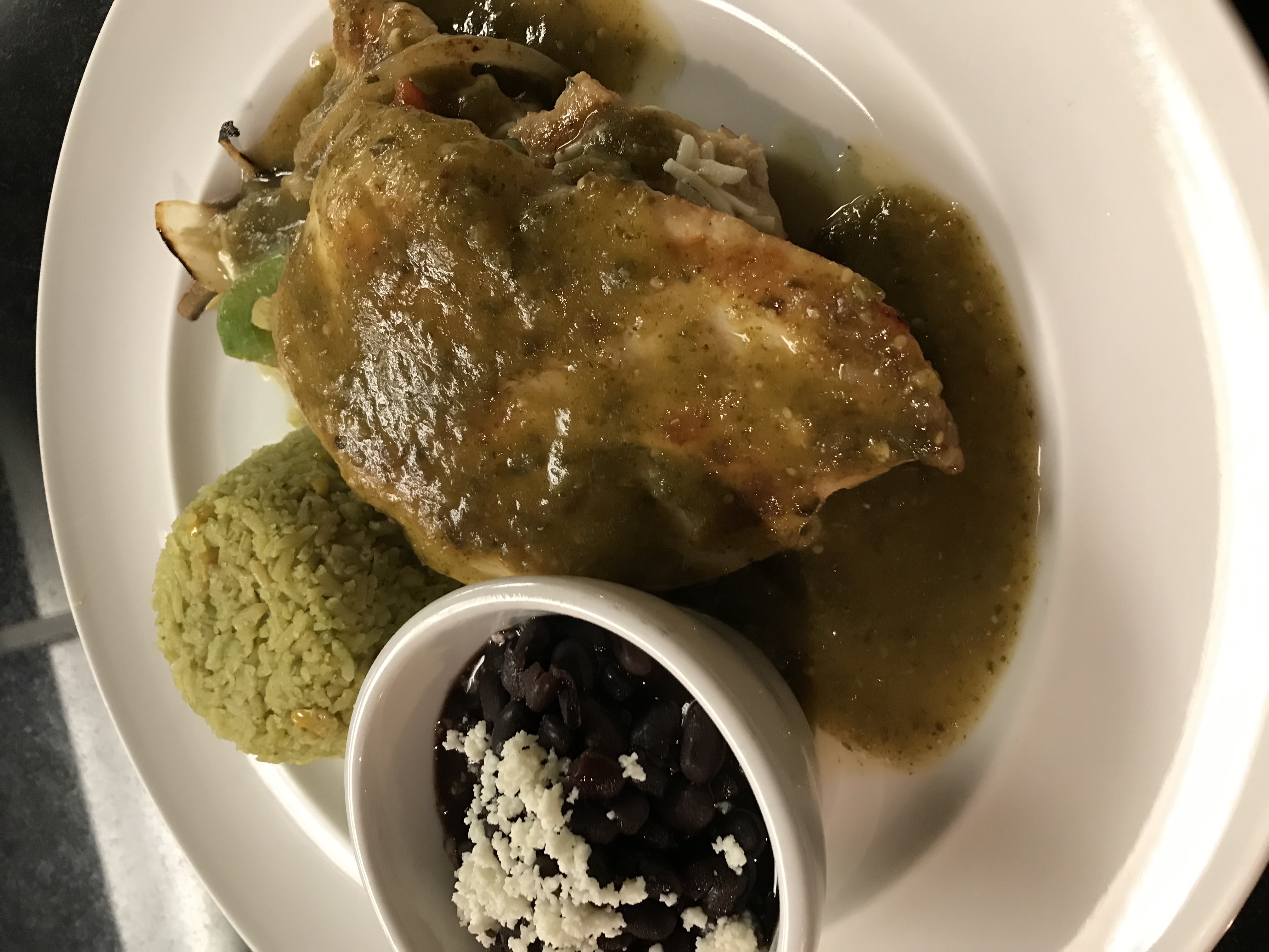 Order Pollo - Pollo Relleno Verde food online from 100% De Agave Mexican Grill and Cantina store, Denver on bringmethat.com