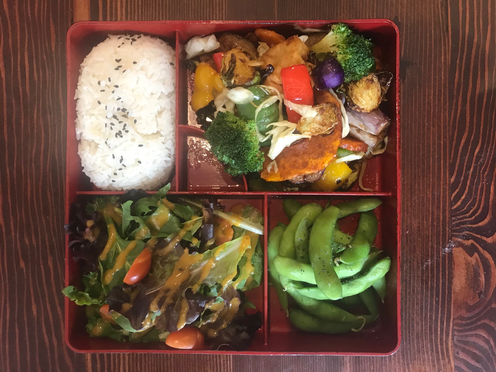 Order Mixed Vegetables Bento Box food online from Ushio Ramen store, San Francisco on bringmethat.com