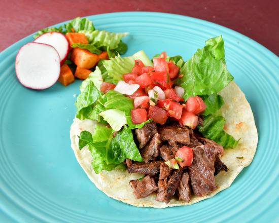 Order Carne Asada Tacos (2) food online from Papalote Mexican Grill store, SF on bringmethat.com