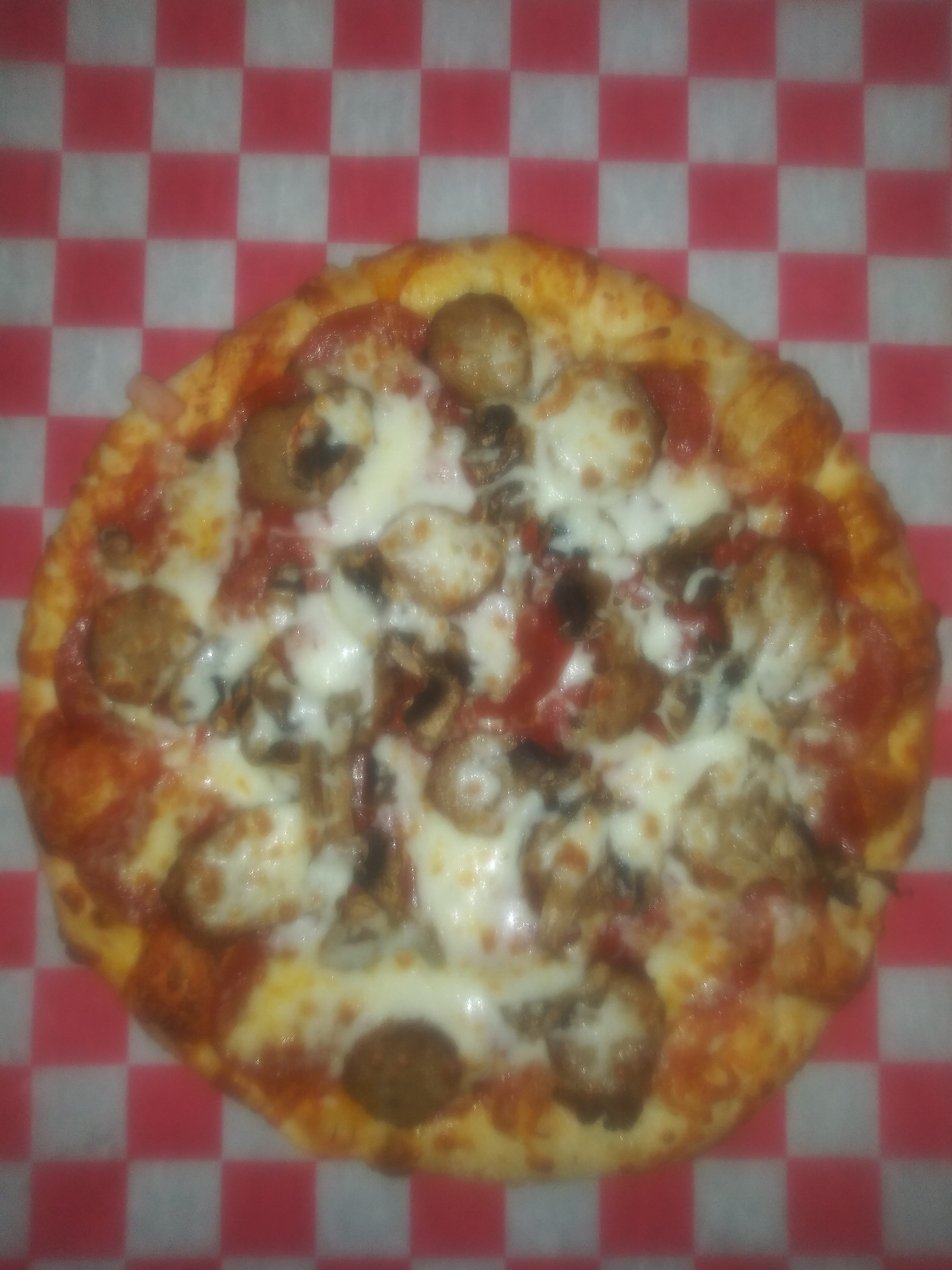 Order Cheese Pizza with 3 Toppings food online from Pizza At The Whar store, Grandville on bringmethat.com