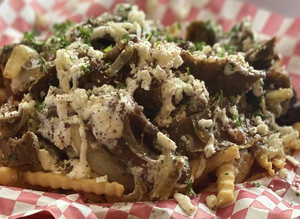 Order The king's gyro fries food online from Shawarma King store, Seattle on bringmethat.com