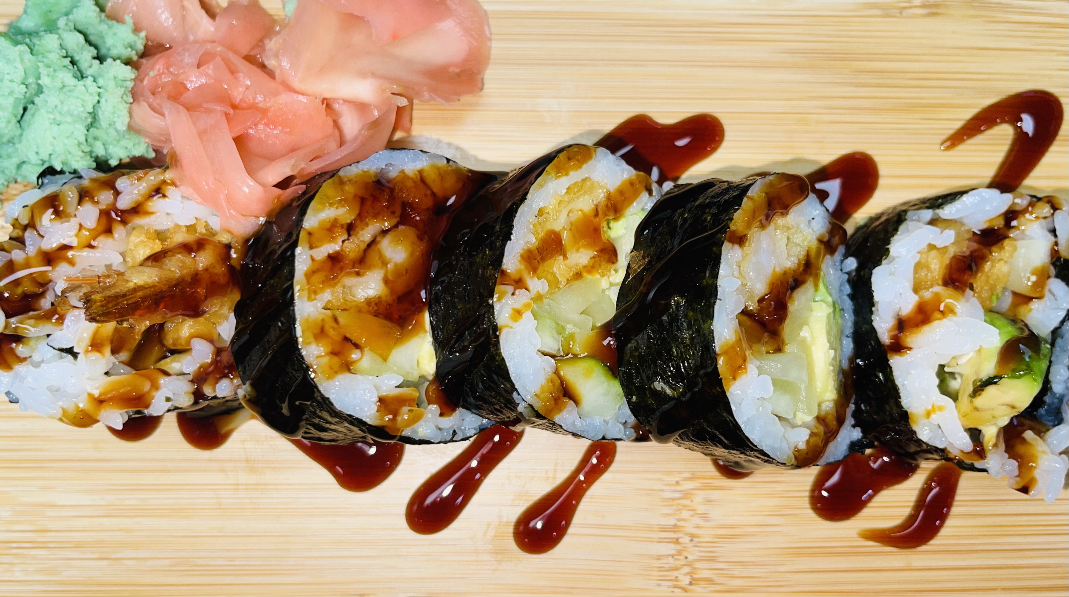 Order Shrimp Tempura Sushi Roll 5 Pieces food online from Sakura Express store, New Carrollton on bringmethat.com