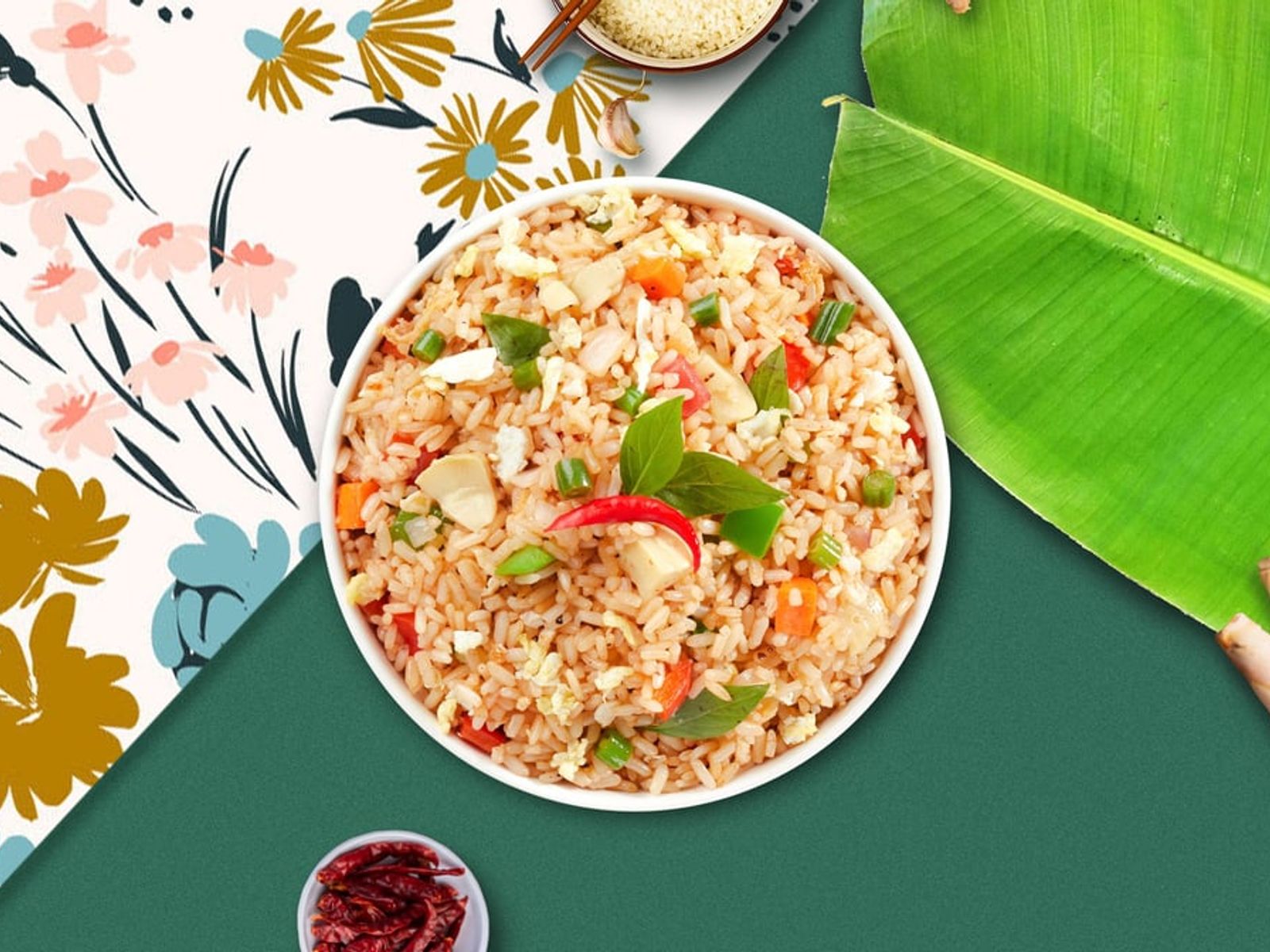 Order Basil Fried Rice food online from Spicy 9Thai store, Aurora on bringmethat.com